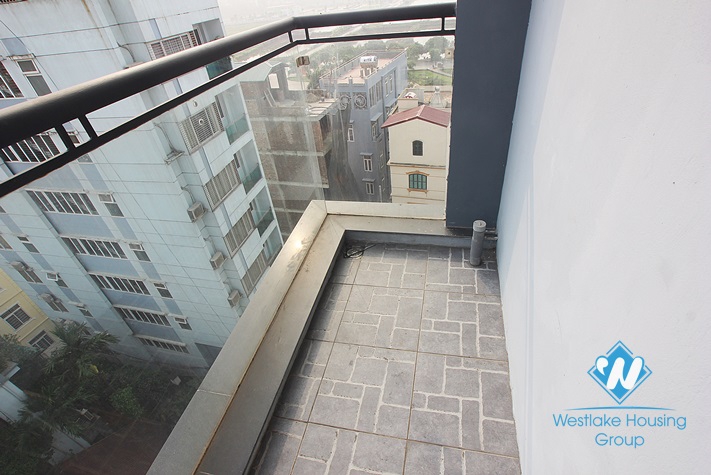 Modern apartment with large balcony for rent in Lac Long Quan Street, Tay Ho, Ha Noi