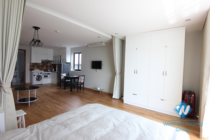 Spacious studio with lakeview balcony for rent in Tay Ho