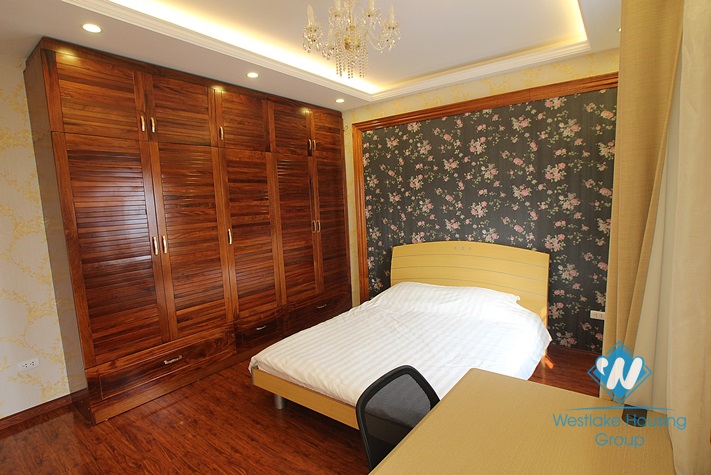 Modern apartment with large balcony for rent in Lac Long Quan Street, Tay Ho, Ha Noi