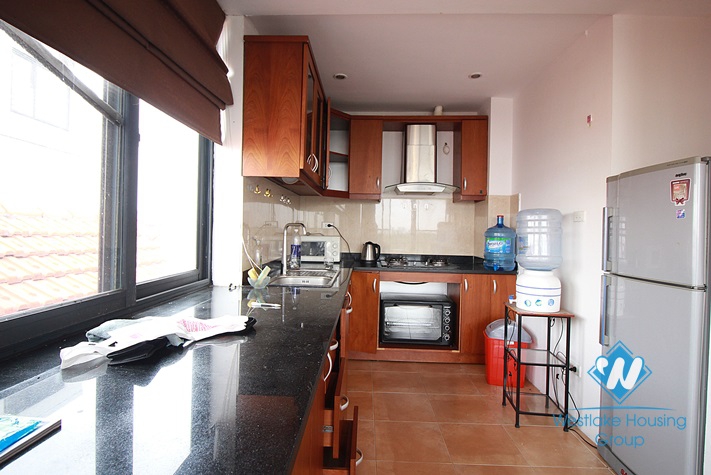 Lake view apartment with nice balcony for rent in Tay Ho area.