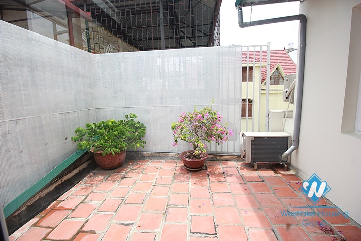 Apartment with large outside balcony for rent in Tay Ho street, Tay Ho, Hanoi