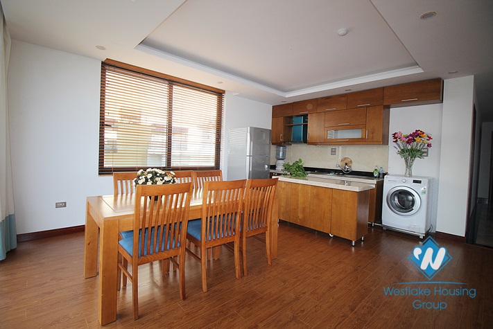 Splendid three bedroom apartment to rent in Tay Ho with balcony and views of Westlake