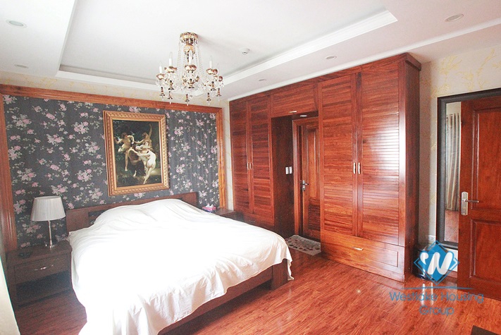 Modern apartment with large balcony for rent in Lac Long Quan Street, Tay Ho, Ha Noi