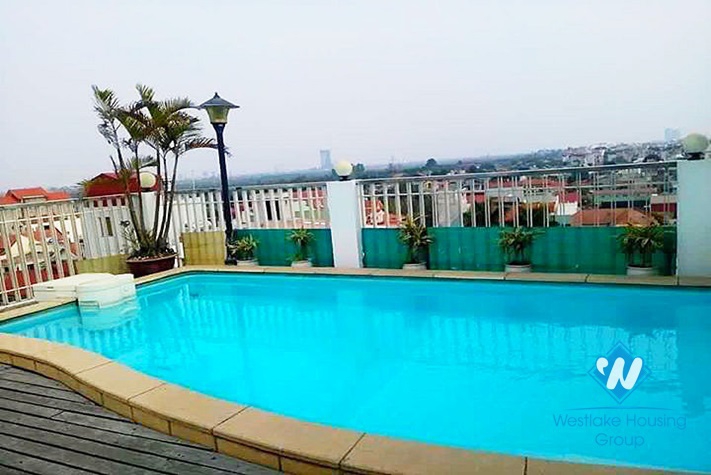 Spacious apartment with swimming pool for rent in Tay Ho