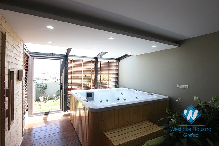 Big balcony apartment with lake view for rent in Tay Ho district 