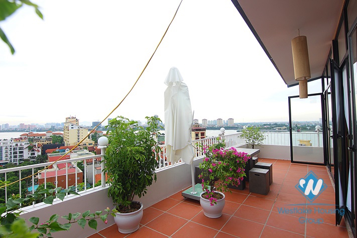 Bright and trendy 10-th floor apartment with westlake view in Tay Ho, Ha Noi