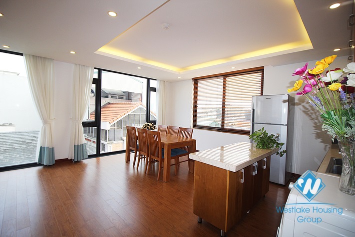 Splendid three bedroom apartment to rent in Tay Ho with balcony and views of Westlake