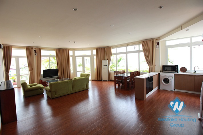 Apartment with large outside balcony for rent in Tay Ho street, Tay Ho, Hanoi