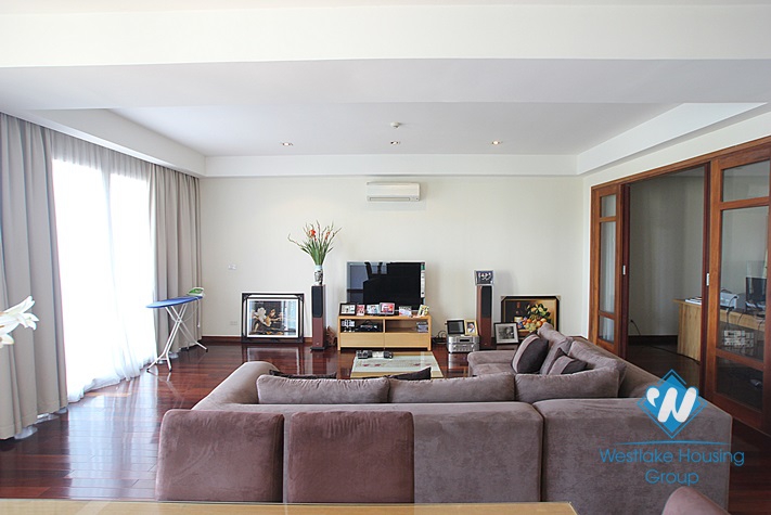 High quality, large size duplex apartment for rent in Westlake area, Hanoi.