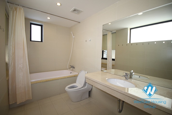 Splendid three bedroom apartment to rent in Tay Ho with balcony and views of Westlake