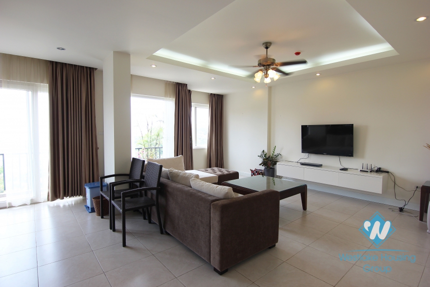 Good condition and furnished apartment for rent in Tay Ho, Hanoi