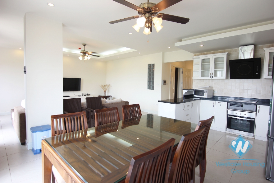 Good condition and furnished apartment for rent in Tay Ho, Hanoi