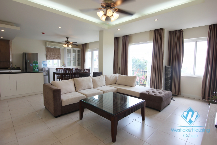 Good condition and furnished apartment for rent in Tay Ho, Hanoi