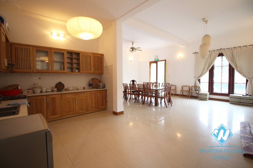 Very bright house with 4 bedrooms for lease in Tay Ho area