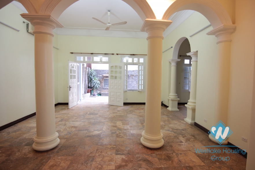 Lovely house with large court yard to rent in To Ngoc Van, Tay Ho
