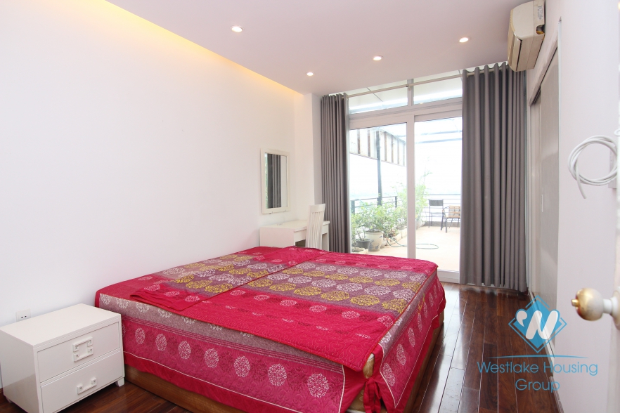 Modern apartment rental with beautiful lake view terrace in Tay Ho, Hanoi