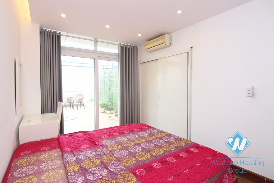 Modern apartment rental with beautiful lake view terrace in Tay Ho, Hanoi
