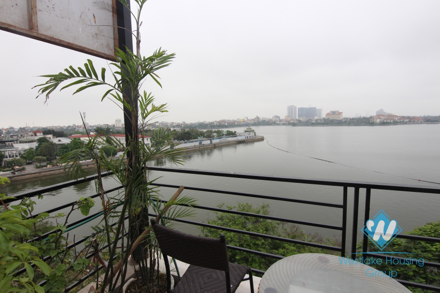 Modern apartment rental with beautiful lake view terrace in Tay Ho, Hanoi