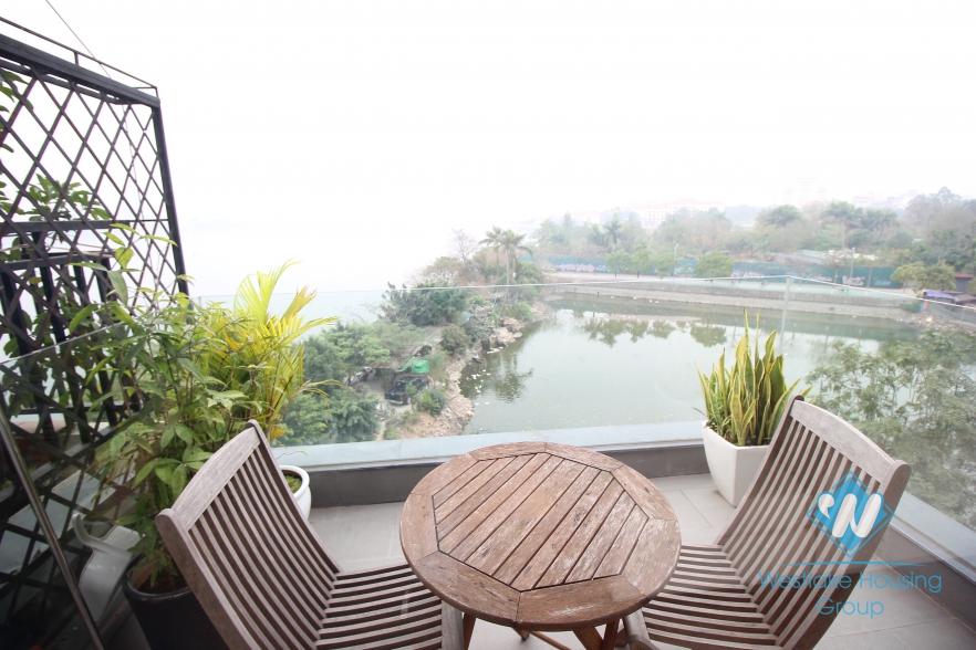 Lakeside lovely apartment for rent in Tay Ho, Hanoi