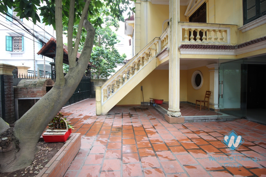 Spacious villa rental with big yard and balcony in the heart of Tay Ho, Ha Noi