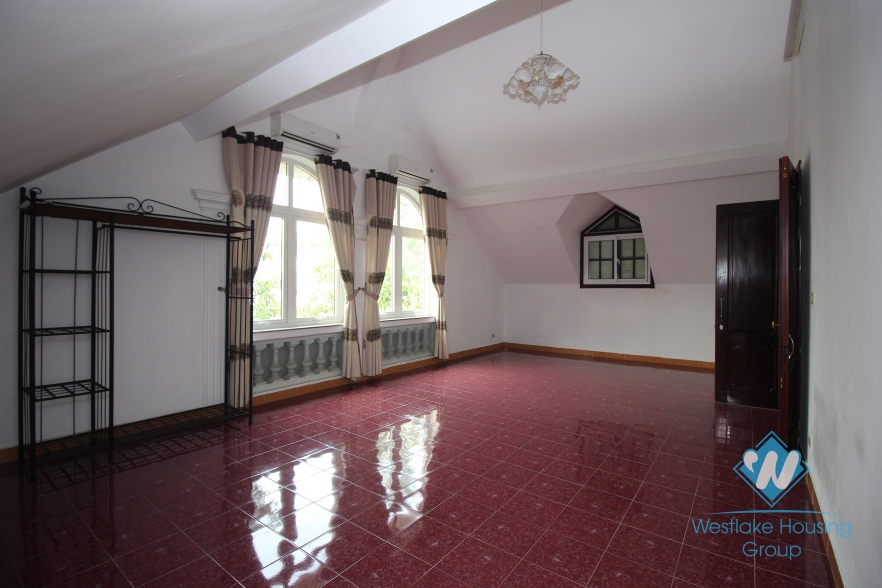 Spacious villa rental with big yard and balcony in the heart of Tay Ho, Ha Noi