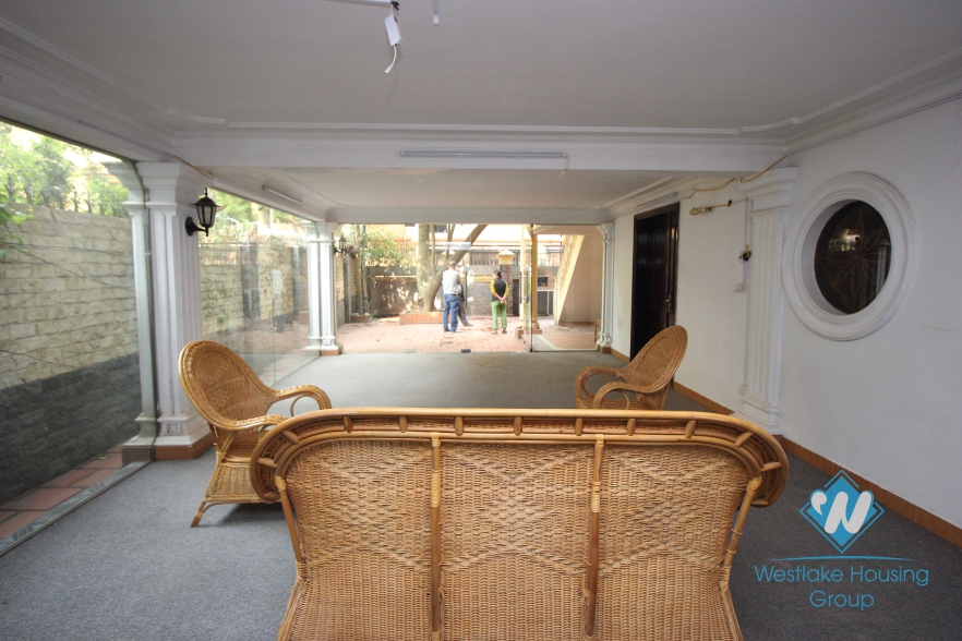 Spacious villa rental with big yard and balcony in the heart of Tay Ho, Ha Noi