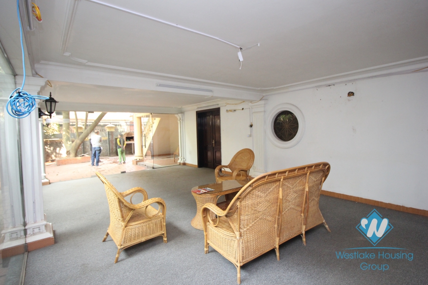 Spacious villa rental with big yard and balcony in the heart of Tay Ho, Ha Noi