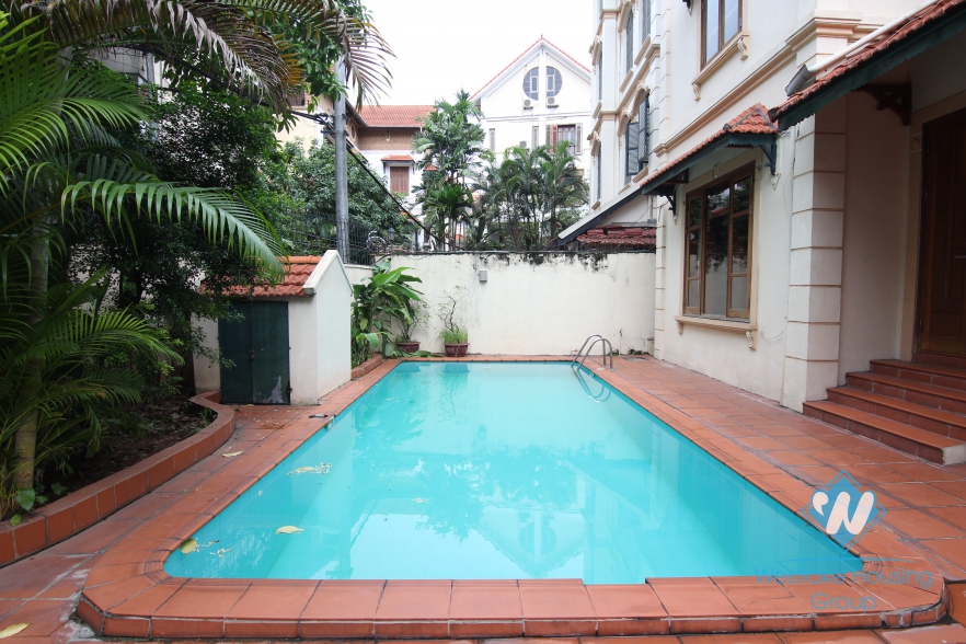 Amazing spacious house with nice garden and swimming pool for rent in Tay Ho