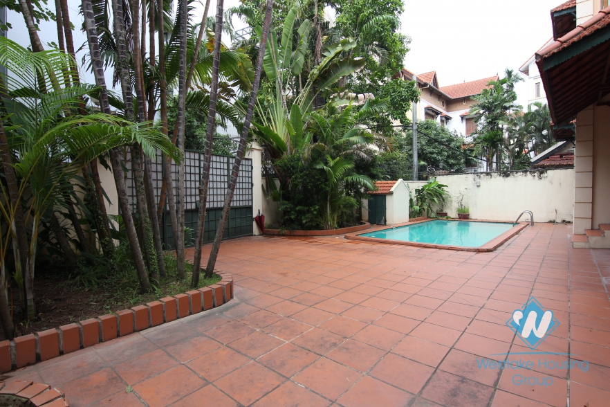 Amazing spacious house with nice garden and swimming pool for rent in Tay Ho