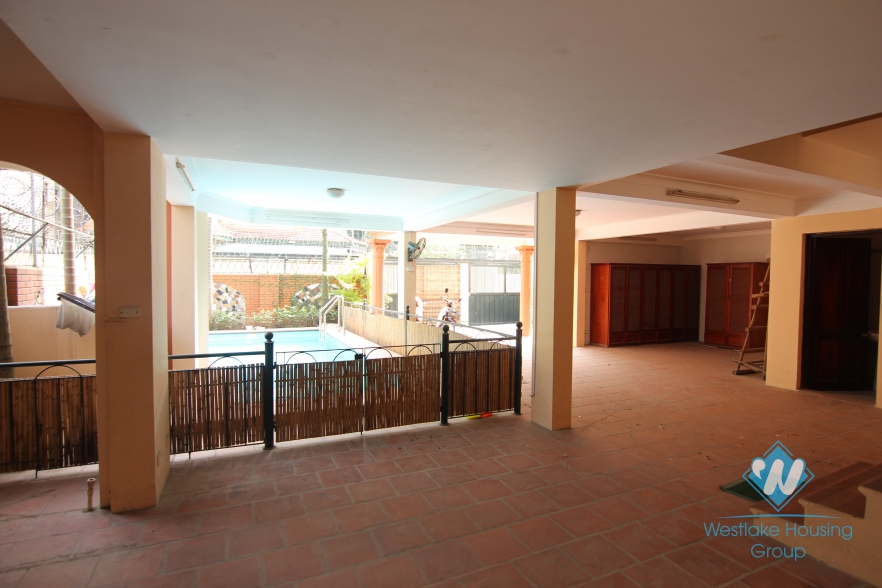 Swiming pool yard villa for rent on To Ngoc Van, Tay Ho, Hanoi