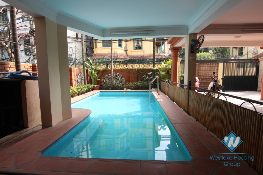 Swiming pool yard villa for rent on To Ngoc Van, Tay Ho, Hanoi