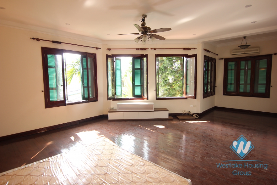 French style, unfurnished house for rent in To Ngoc Van, Tay Ho, Ha noi