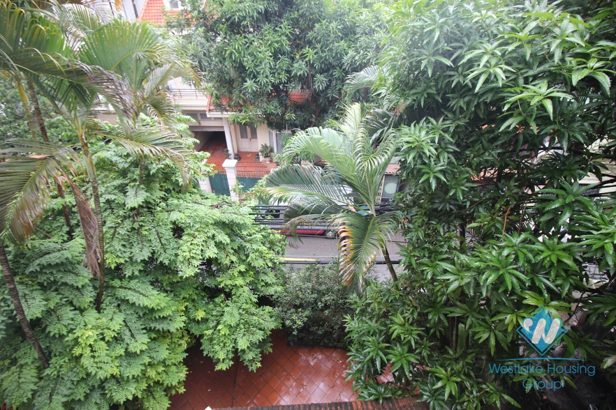 House for rent with car garage, large yard and terrace in Tay Ho, Hanoi