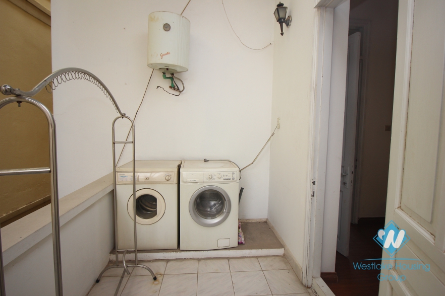 House for rent with car garage, large yard and terrace in Tay Ho, Hanoi