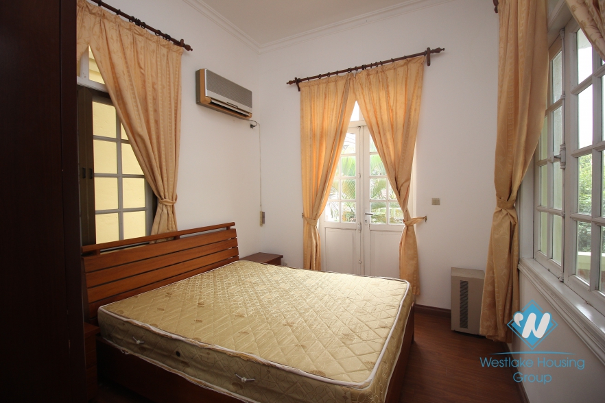House for rent with car garage, large yard and terrace in Tay Ho, Hanoi