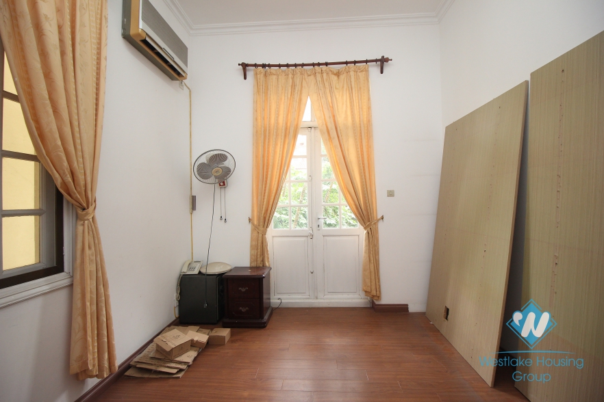 House for rent with car garage, large yard and terrace in Tay Ho, Hanoi