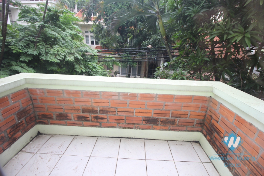 House for rent with car garage, large yard and terrace in Tay Ho, Hanoi