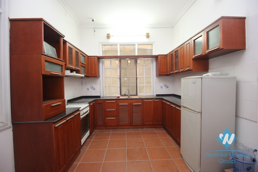 House for rent with car garage, large yard and terrace in Tay Ho, Hanoi