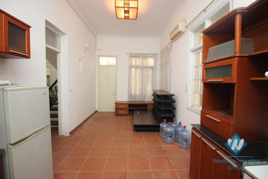 House for rent with car garage, large yard and terrace in Tay Ho, Hanoi