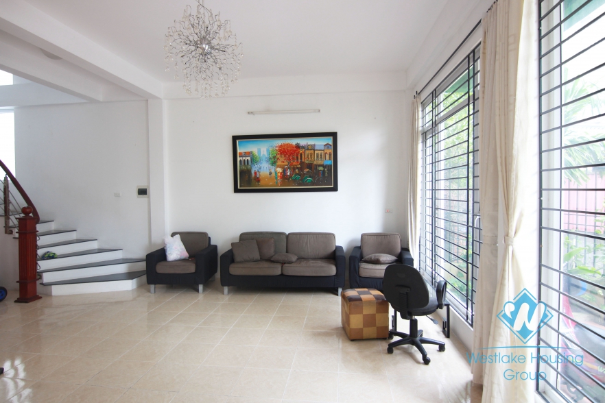 Spacious and bright house for rent in Tay Ho, fully furnished