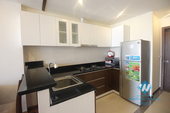 High floor one bedroom serviced apartment lakeview in Ba Dinh, near Lotte