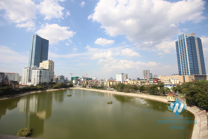High floor one bedroom serviced apartment lakeview in Ba Dinh, near Lotte