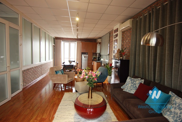 Big balcony apartment with one bedroom for rent in Tay Ho area