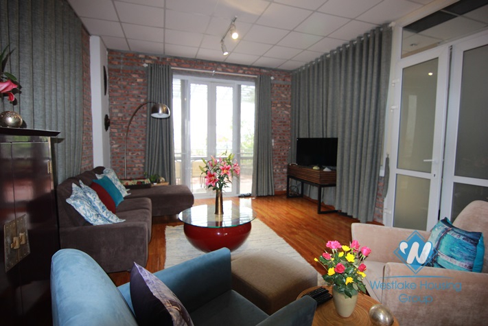 Big balcony apartment with one bedroom for rent in Tay Ho area