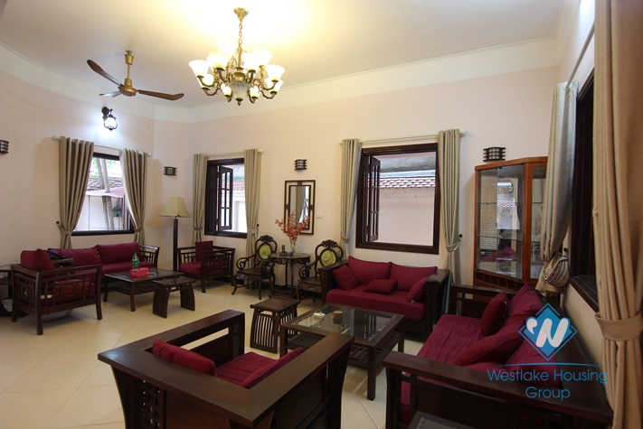 Spacious and furnished house  for rent in Tay Ho, Ha Noi.