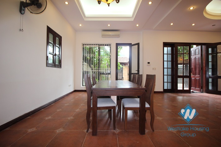Furnished house front patio for rent in Dang Thai Mai alley, Tay Ho, Hanoi