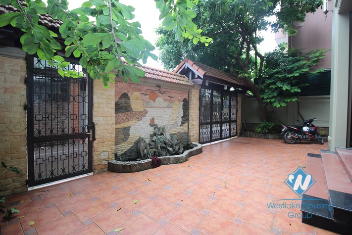 Furnished house front patio for rent in Dang Thai Mai alley, Tay Ho, Hanoi