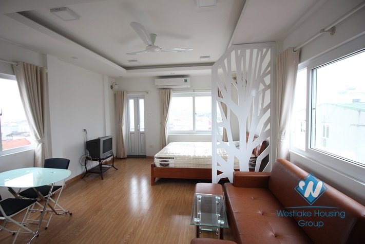 Open and airy studio apartment with stunning view for rent in Tay Ho