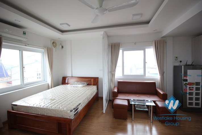 Open and airy studio apartment with stunning view for rent in Tay Ho