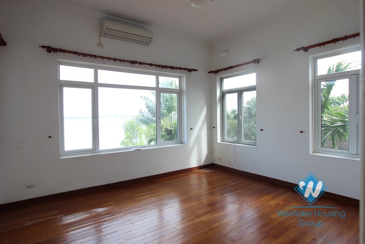 Nice house with lake view available for lease in Westlake area, Tay Ho, Hanoi- unfurnished.